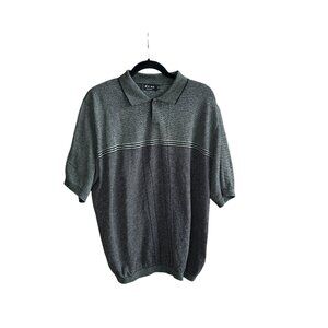 D. Fine Las Vegas Men's Vintage Gray Casino Wear Polo Golf Shirt Size Large